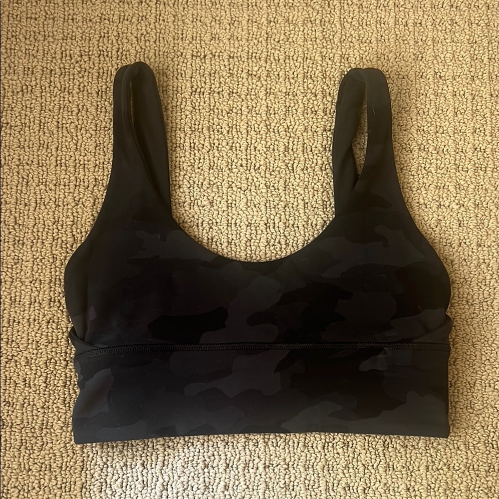 Black Camouflage Sports Bra